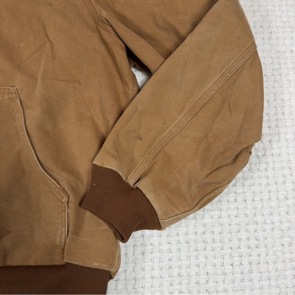 Carhartt Men’s Brown Hooded Jacket Size Large Workwear - Picture 8 of 11